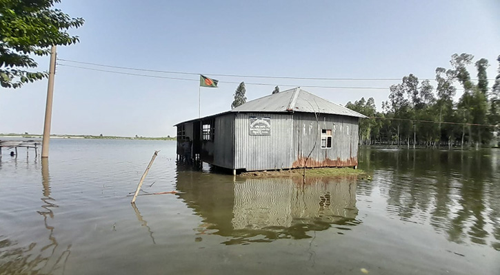 কাজিপুরেও যমুনার পানি বিপৎসীমার ওপরে